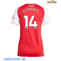 Camisa de time de futebol Arsenal Viktor Gyokeres #14 Replicas 1º Equipamento Feminina 2025-26 Manga Curta